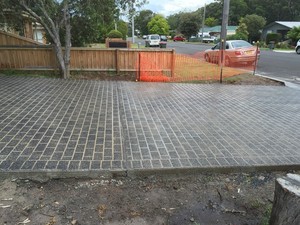 John Hawkins Concretor Pic 2 - Exposed aggregate with brick pattern