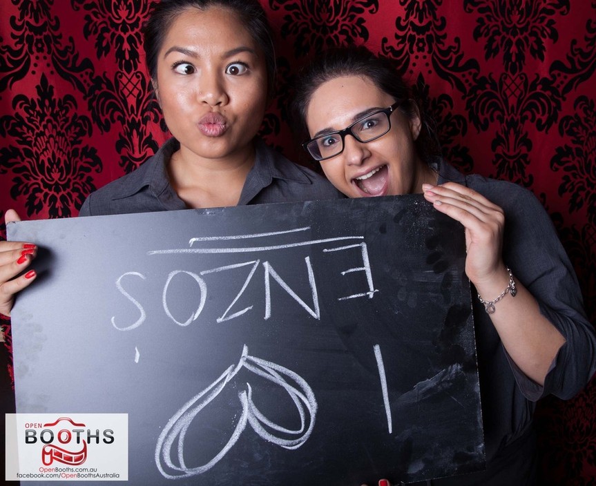 Enzo's Cucina KC Pic 1 - The lovely staff in the Open Booths photo booth