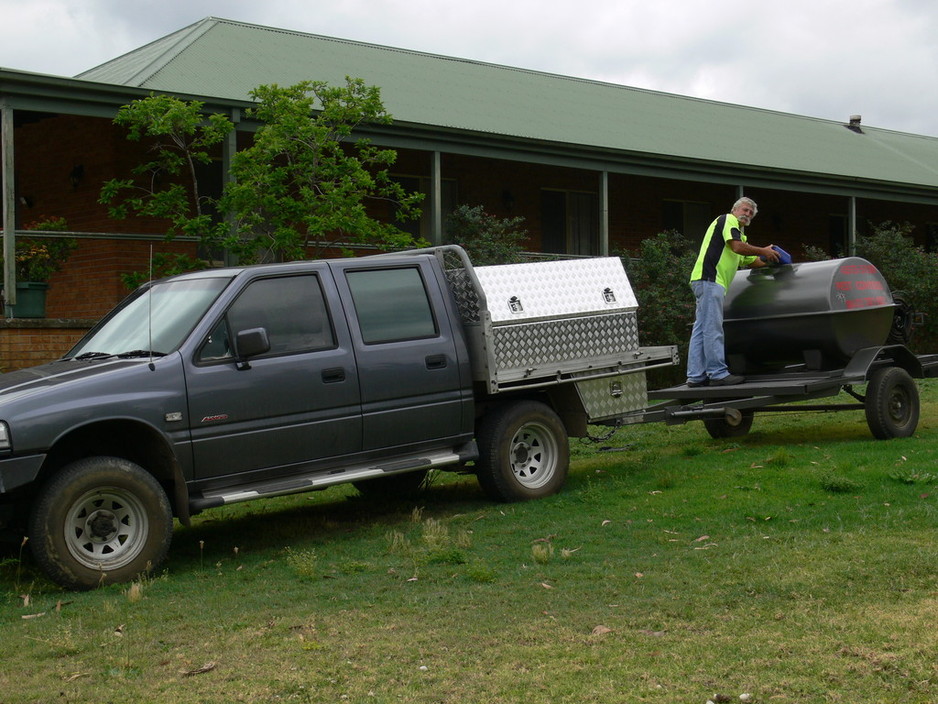 J & L Davies & Sons Pic 1 - Termite barrier treatment being prepared