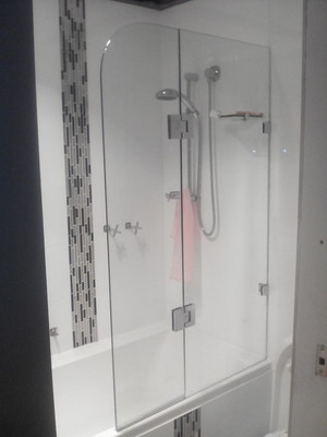 Sure Safe Security Screens Pic 4 - Over bath framless shower screen