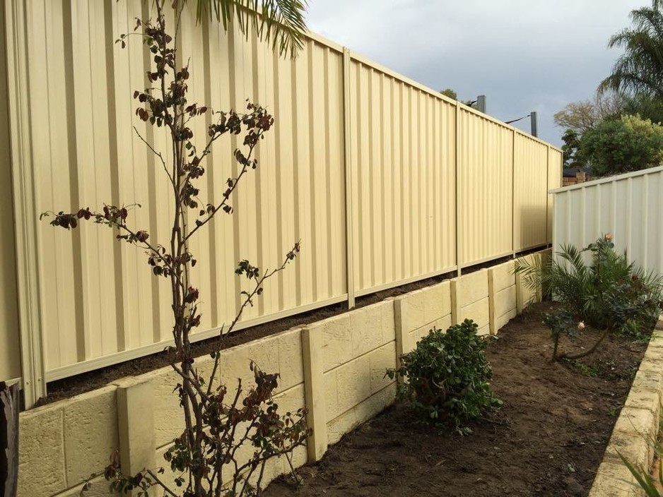 Perth Fence Pic 1 - Colorbond fencing and retaining wall installed in Kingsley