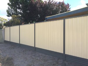 Perth Fence Pic 2 - Colorbond fencing with plinths installed in Manning