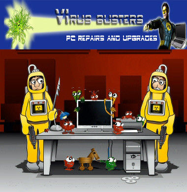 Virus Busters Pic 1 - Virus Removal PC Repairs upgrades new installations home networking