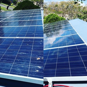 Advanced Solar Kleen Pic 2 - Solar Panels Before and After