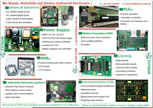 FITSUM-Industrial Electronics Solutions Pic 3 - Service Capabilities We repair and refurbish every electronics systems used in manufacturing and process industries eg PLCs HMIs VFDServo motor controllers Instrumentation PCBs etc