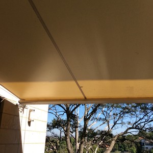 Outrigger Awnings Pic 2 - An idea of the shade created under the awning if you choose to use the waterproof fabric Dont worry your house wont be shady in winter as you can wind it away