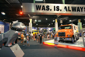 Brisbane Showgrounds Pic 4 - Heavy vehicle exhibition inside the Exhibition Building