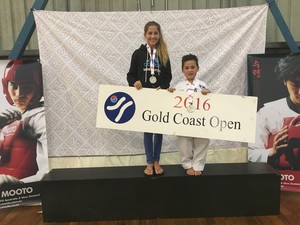 Tru Taekwondo Pic 5 - Miki and Josiah at the Gold Coast Open May 2016