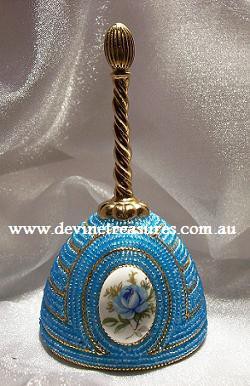 Devine Treasures Pic 4 - beaded rose cameo bell genuine goose egg