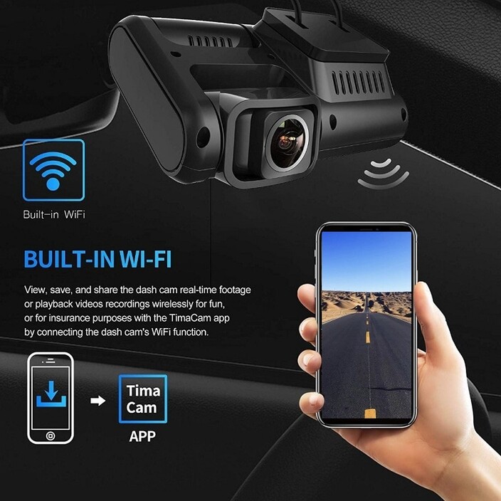 Secure1st Pic 1 - Secure1st Dual Dash Camera 4K WiFi GPS