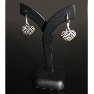 Distinct Impressions Pic 5 - Sterling silver heart shapped earrings