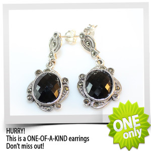 Distinct Impressions Pic 4 - Sterling Silver Onyx earrings