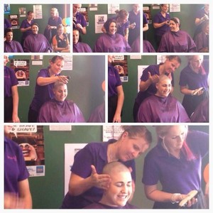 Hairworks By Nikki Pic 5 - Yearly participants in Shave for a Cure