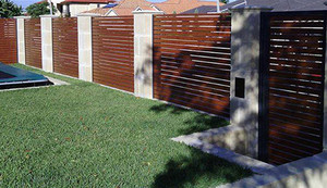 Sustain Patios and Outdoors Pic 2 - Beautiful fence infills with aluminium slats