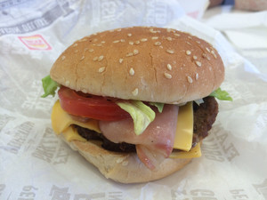 Hungry Jacks Pic 3 - Bacon double cheese burger