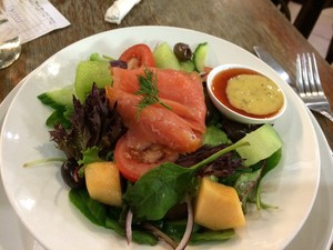 Cafe Essen Pic 2 - Smoked Salmon Salad dressing on the side