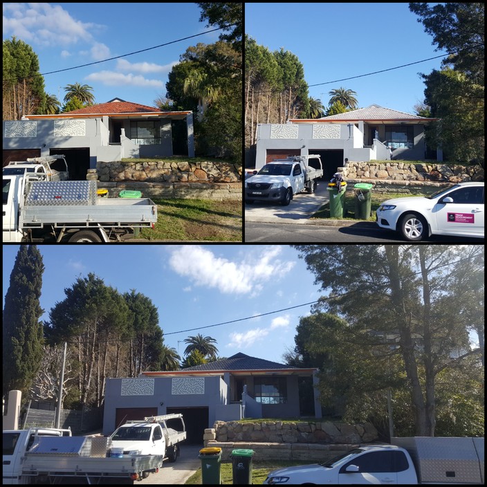 Blue Coast Painting Pic 1 - TERRACOTTA ROOF TILES BEFORE AND AFTER