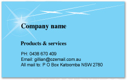 Business Cards Leura Pic 2 - Business cards solid background