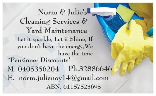 Norm & Julie's Cleaning Services & Yard Maintenance Pic 1