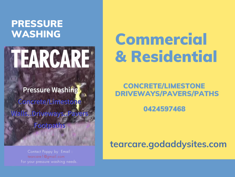 TEARCARE Pic 1 - Exterior Pressure Cleaning you can afford