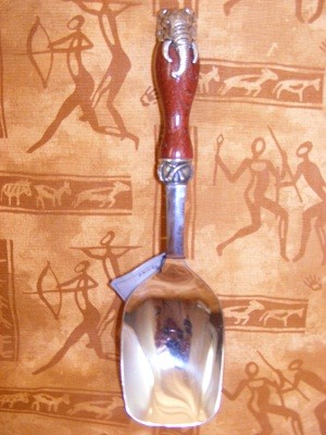 Treasures from Mama Africa Pic 2 - Pewter Elephant head Serving Spoon