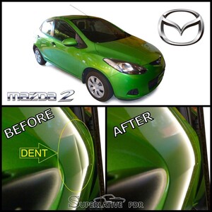 Paintless Dent Removal "Superlative PDR" Pic 3 - Mazda 2 right front door repaired by Superlative PDR wwwdentpdrau Paintless Dent Removal wwwfacebookcomDENTPDR