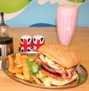 Nessies Cafe & Restaurant Pic 2 - works burger with chip