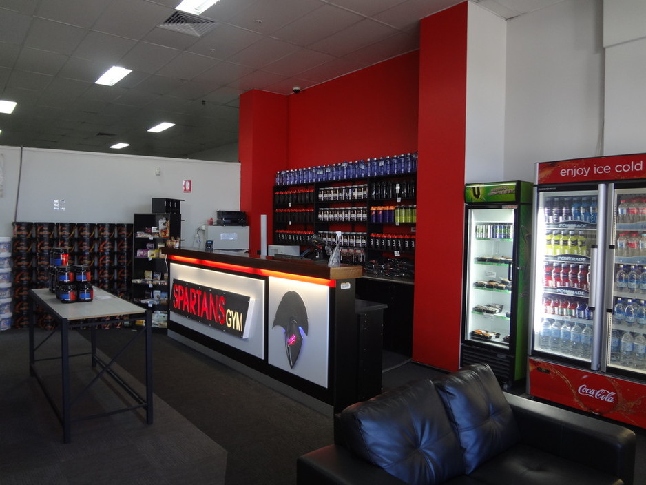 Spartans Gym & Supplements Pic 1 - Reception area and members lounge