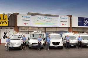 Air And Water Residential Pic 5 - Our installation staff outside our old Cannington showroom