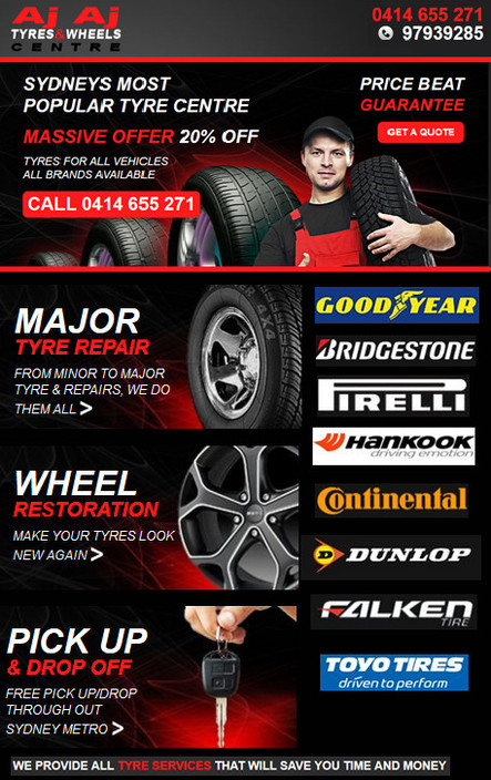 AJAJ Tyres Pic 1 - Ajaj tyres major tyre repair wheel restoration pick up and dropp off