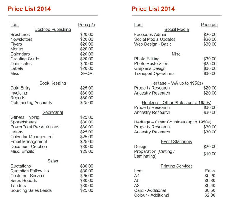 Office Savior Pic 1 - 2014 Price List