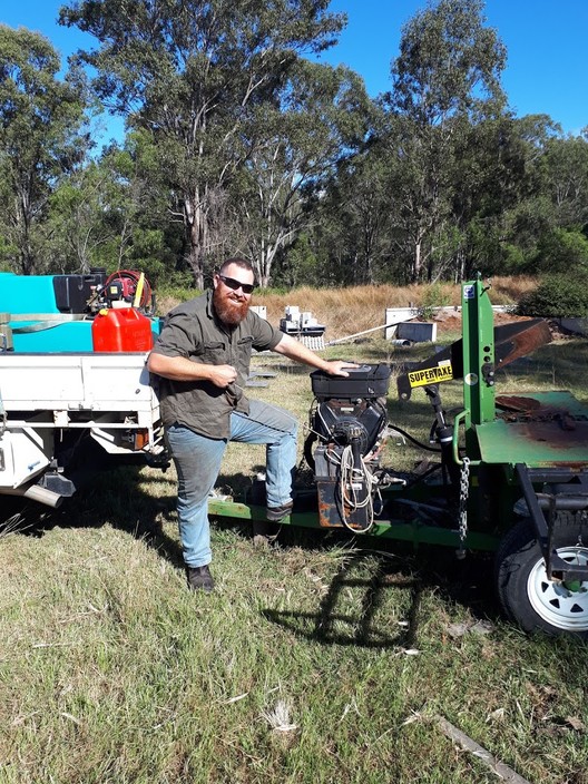 Ipswich Firewood Pic 1 - Starting the Super Axe