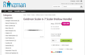 Rivzman Dental Solutions Pic 4 - Buy Dental Scalers Goldman Scaler 67 Scaler Hollow Handle Dental Picks