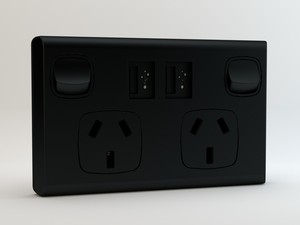 USB Sockets Pic 2 - Full Black USB Socket power points