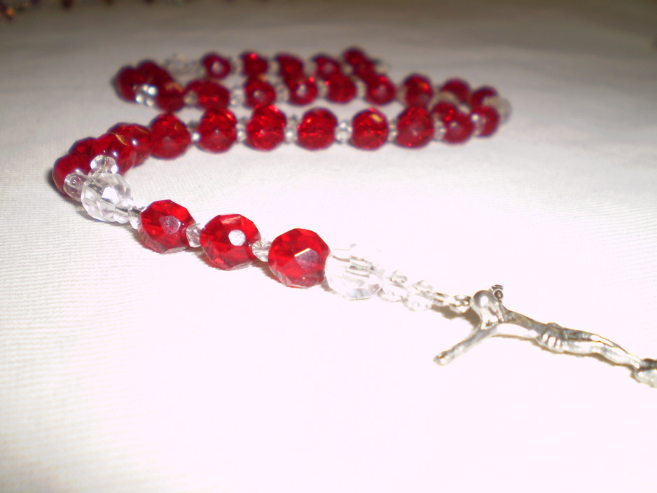 Moussa Beads Pic 1 - stunning hand made ruby red rosary