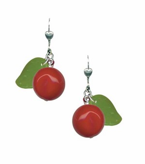 Crimson Gardenia Pic 3 - Cherry earrings