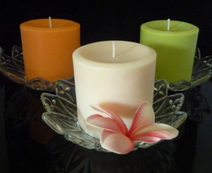 Dream Candles Pic 3 - Pillar Trio Custom Coloured