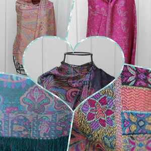 Little French Bird Pic 2 - 100 Cashmere Pashminas in 10 assorted colours and designs