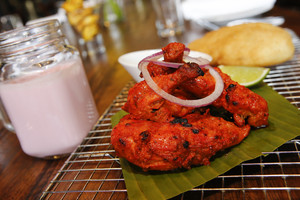 Delhi 'O' Delhi Caringbah Pic 4 - MURGH ATISH BHARA Tandoor grilled Spatchcock marinated with hung yoghurt green chilli paste and ginger