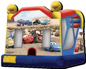 Aaron's Amusements- Jumping Castle Hire Pic 3 - Cars 3 in 1 Combo Jumping Castle