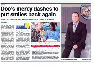 Dr John McHugh Pic 2 - Penrith Press article on Dr John McHughs aid work overseas