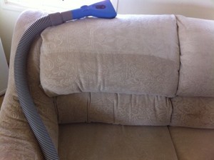 Adam's Carpet Cleaning Pic 5 - Upholstery Cleaning Before and After