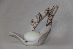 TeeC Ceramics Pic 5 - Handmade Ceramic Candle holders Saggar fired with special effects