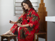 Beautiful Robes Pic 2 - Beautiful Robes Cotton Kimono Robe Flowing Womens Robe