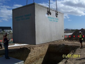 Versatile Tanks Pic 3 - Concrete storage tanks can be buried The lids can also be used as part of a driveway garage or patio