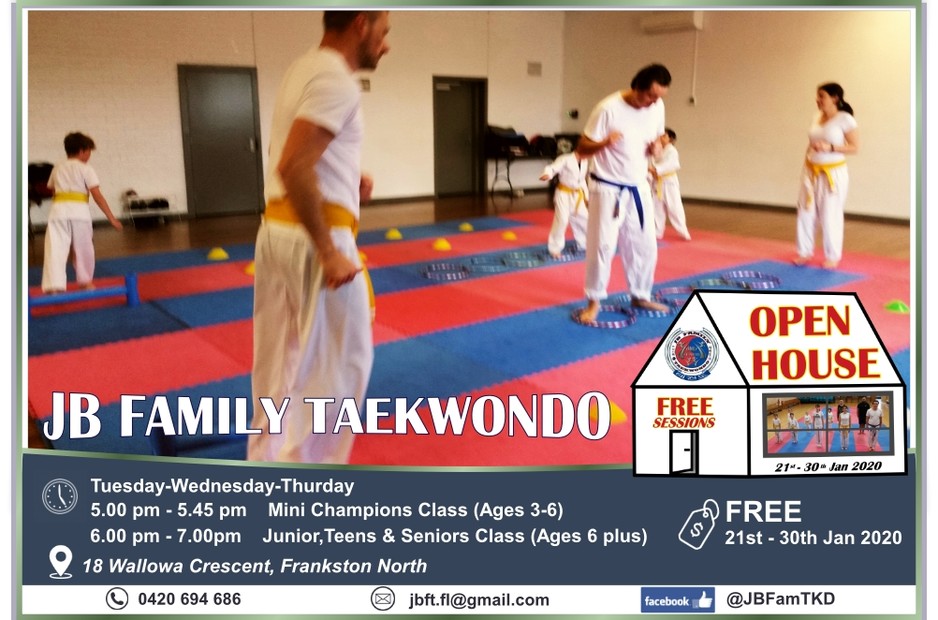 JB Family Taekwondo Pic 1 - Open House Event 21st 30th January 2020