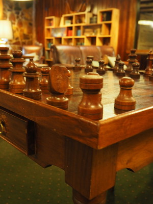 Peppers Cradle Mountain Lodge Pic 3 - A game of chess during the cold weather