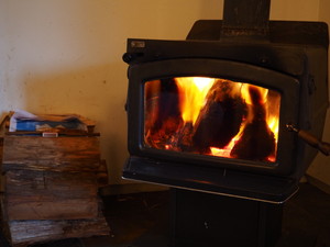 Peppers Cradle Mountain Lodge Pic 5 - Fireplace in cabin