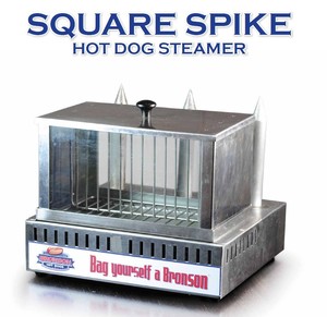 Bronson Hot Dogs Pic 3 - Square Spike machine suitable for use in bakeries and takeaways where the staff prepare the hot dogs