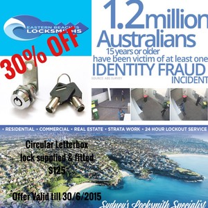 Eastern Beaches Locksmiths Pic 2 - Call today for this unbelievable offer This lock is unable to be picked and there is no master key avaliable unlike the standard letterbox locks